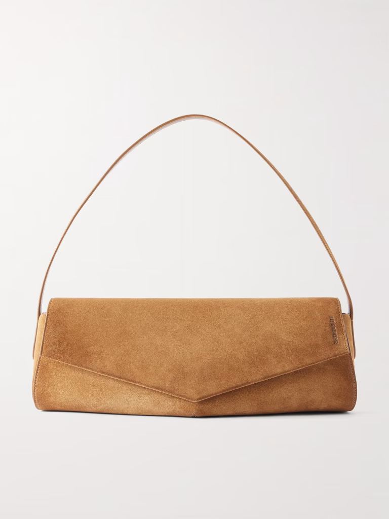 Jil Sander Kante Suede Shoulder Bag for fall