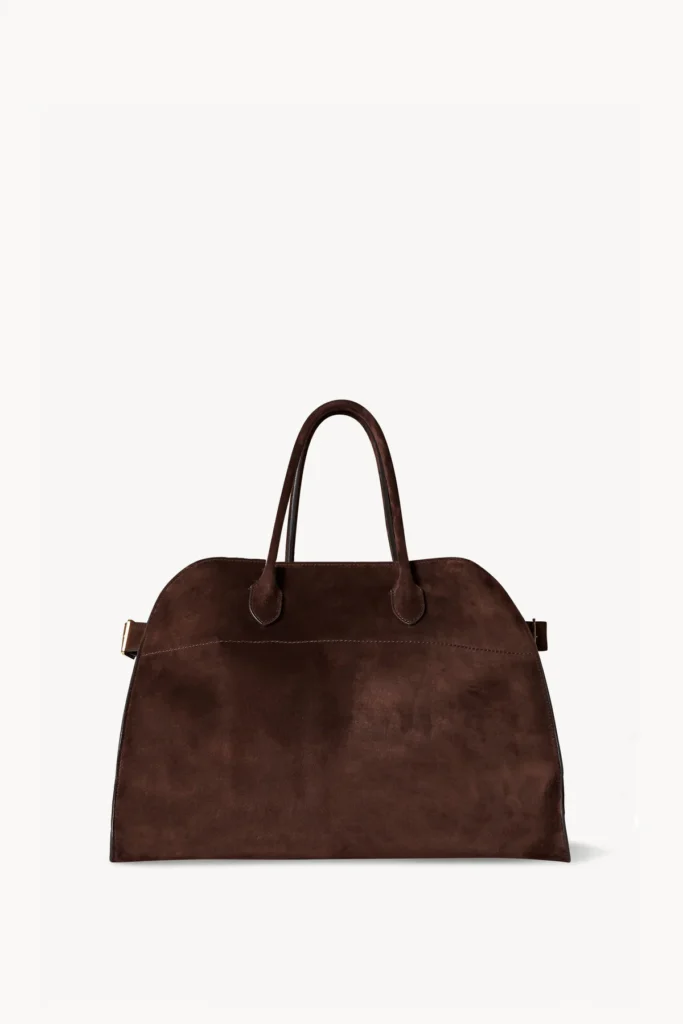 The Row Margaux 15 in Suede fall handbag
