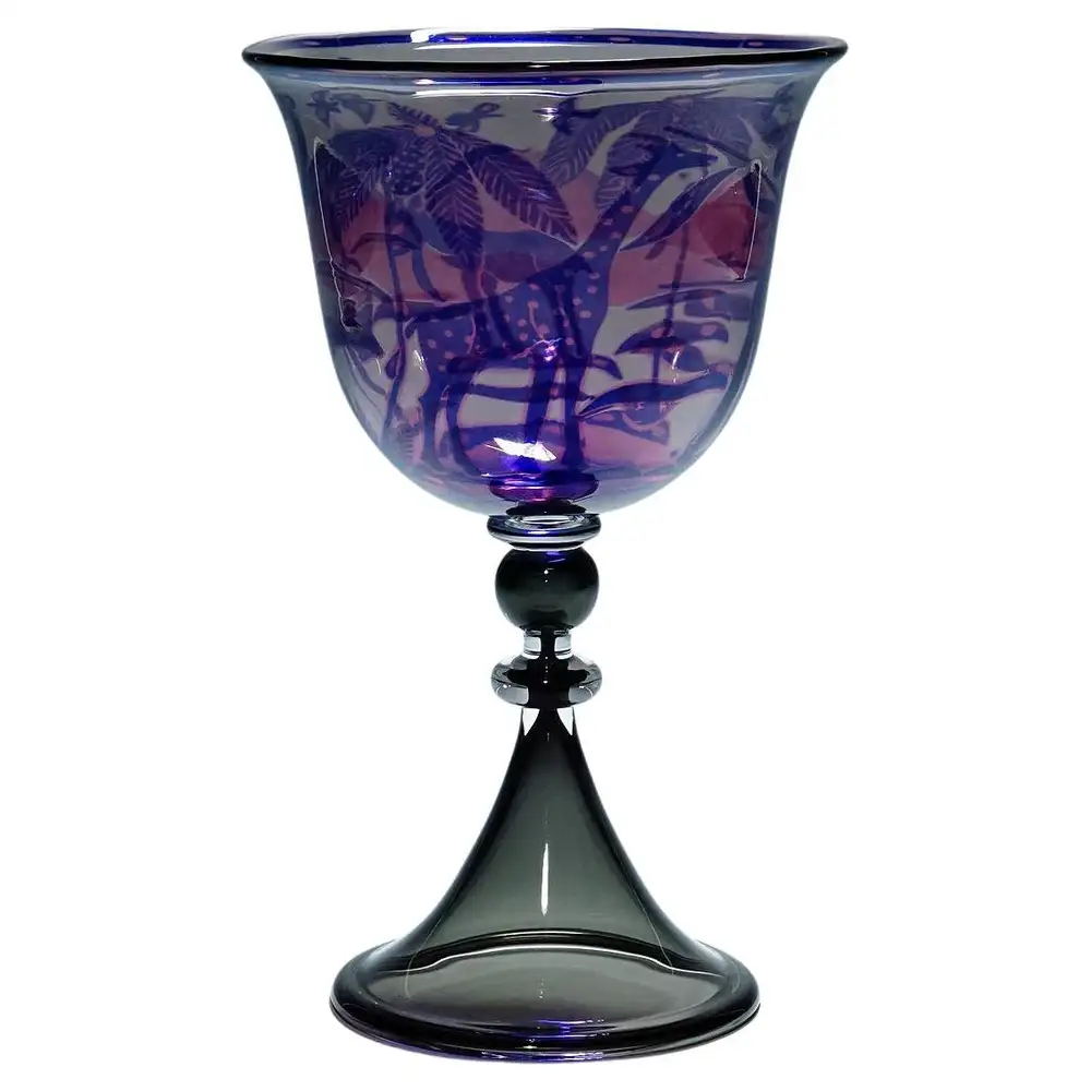 Art Glass Graal Goblet by Wilke Adolfsson