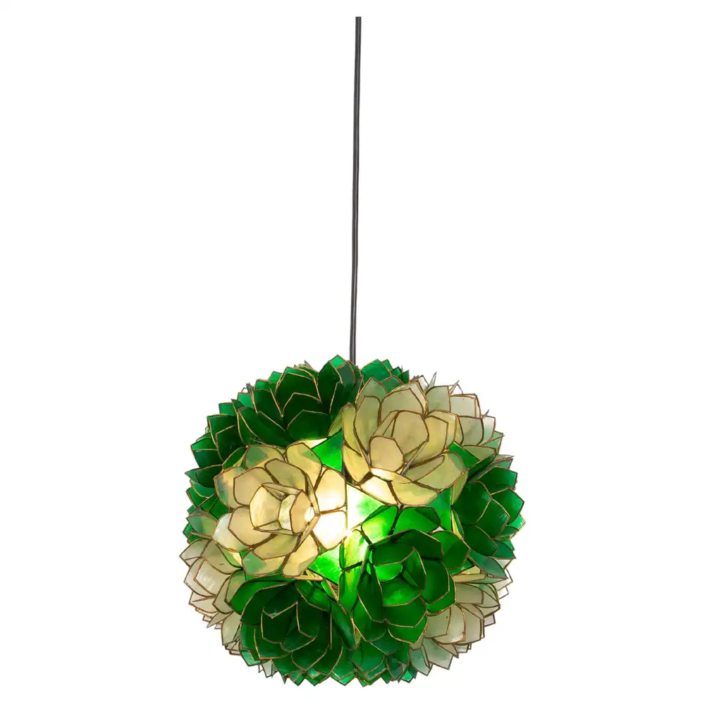 capiz shell lotus ball chandelier