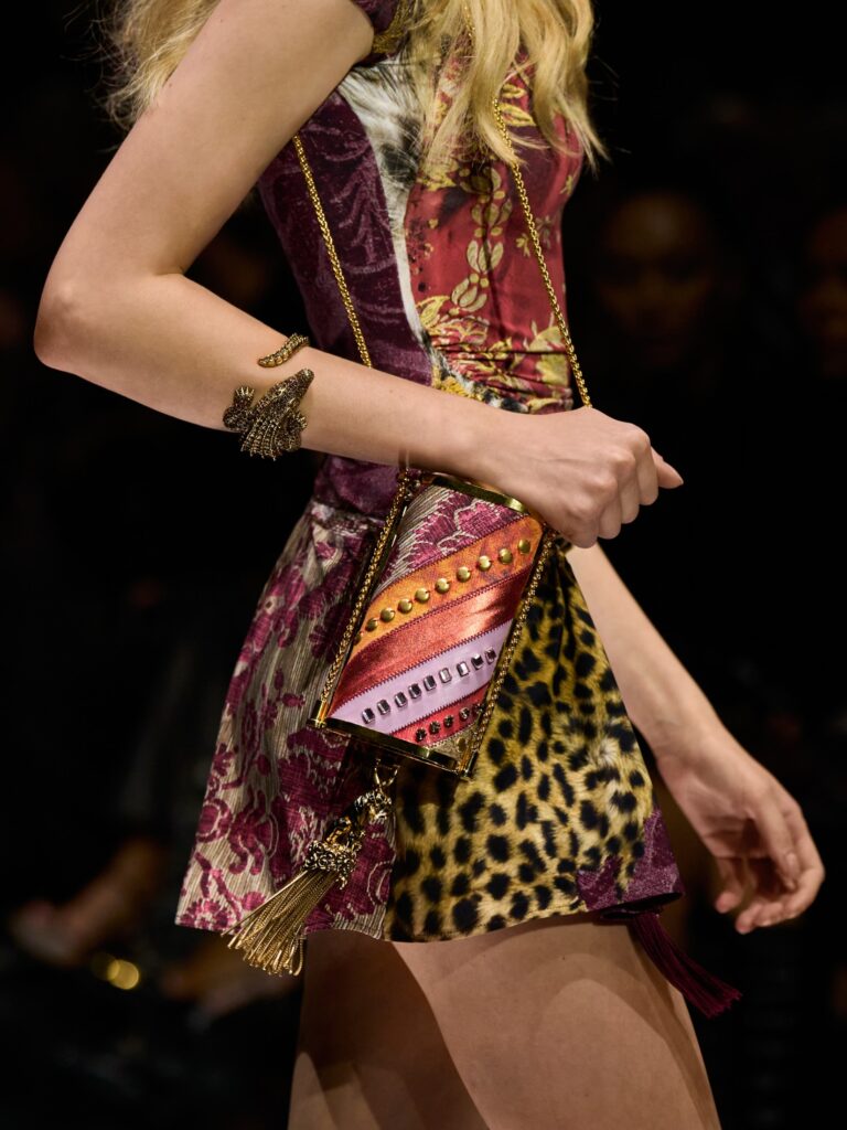 model wears roberto cavalli crocodile bracelet mfw spring 2027 jewelry trends