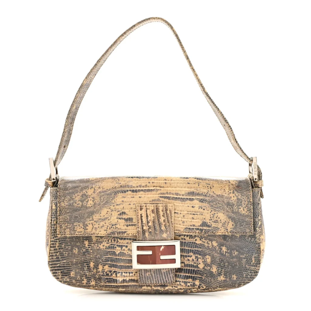 lizard skin shoulder bag